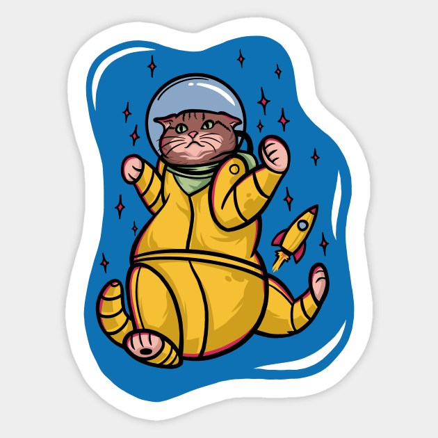 Astrocat Sticker by rafand23